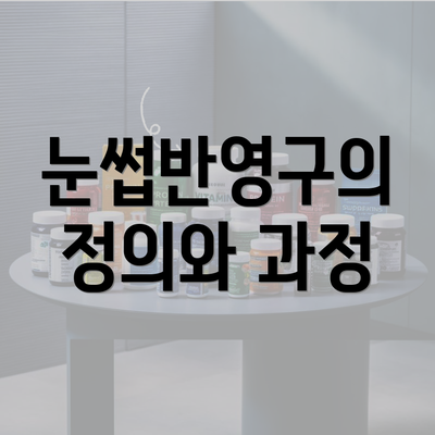 눈썹반영구의 정의와 과정