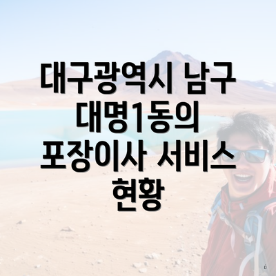 대구광역시 남구 대명1동의 포장이사 서비스 현황