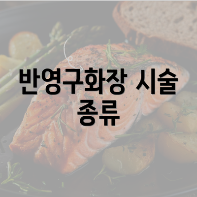 반영구화장 시술 종류