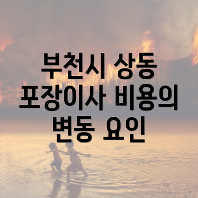 부천시 상동 포장이사 비용의 변동 요인