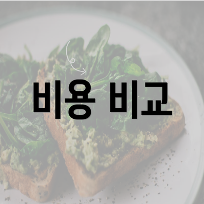 비용 비교