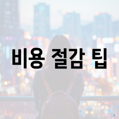 비용 절감 팁