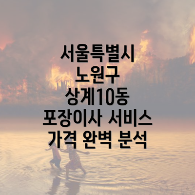 서울특별시 노원구 상계10동 포장이사 서비스 가격 완벽 분석