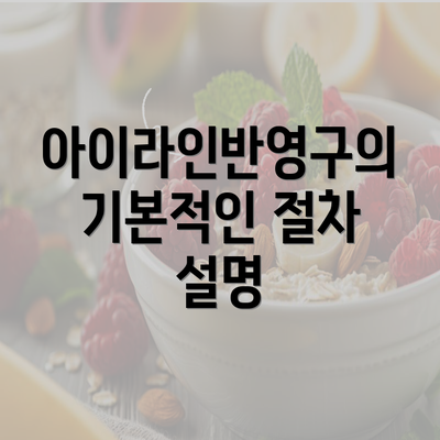 아이라인반영구의 기본적인 절차 설명