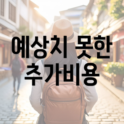 예상치 못한 추가비용