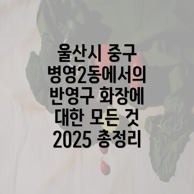 울산시 중구 병영2동에서의 반영구 화장에 대한 모든 것 2025 총정리