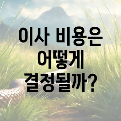 이사 비용은 어떻게 결정될까?