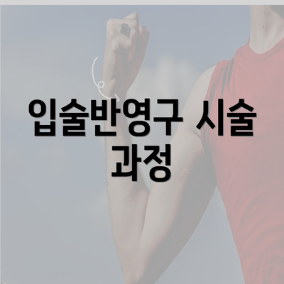 입술반영구 시술 과정