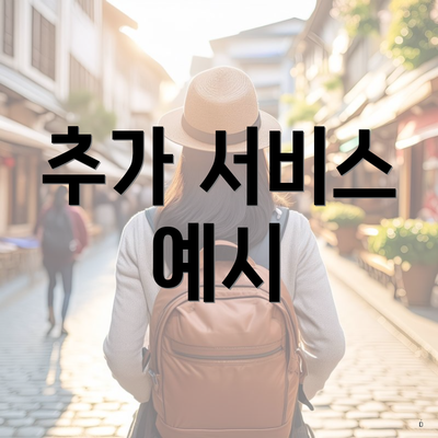 추가 서비스 예시