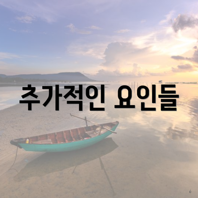 추가적인 요인들