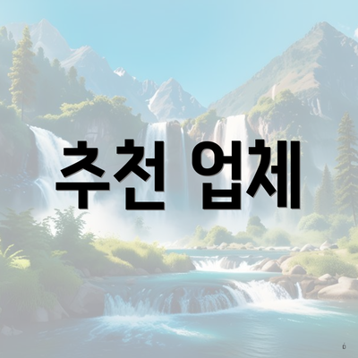 추천 업체