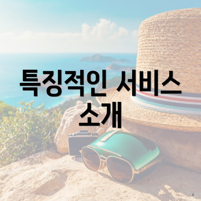 특징적인 서비스 소개