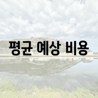 평균 예상 비용