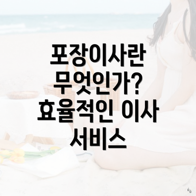 포장이사란 무엇인가? 효율적인 이사 서비스